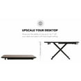thumbnail image 4 of FITUEYES Adjustable Sit to Stand Desk for Dual Monitor Gas Spring Riser Laptop Desk Converter, Brown, 4 of 6