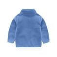 thumbnail image 4 of Cethrio Boys Fleece Jackets, Thermal Casual Outdoor Stand-up Collar Winter Outerwear with Zipper Blue Size 6-7T, 4 of 5