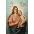 thumbnail image 2 of Hans Zatzka 17x24 Black Ornate Framed Double Matted Museum Art Print Titled: Madonna with Christ Child and Putti, 2 of 5