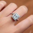 thumbnail image 5 of Sparkling Emerald Cut Moissanite Rings Women 3 Carat D Color VVS1 Clarity S925 Sterling Silver Lab Created Diamond Rings Anniversary Wedding Promise Ring with Certificate, 5 of 7