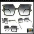thumbnail image 3 of Womens Bat Wing Shape Plastic Oversized Rectangle Fashion Sunglasses Grey - Smoke, 3 of 8