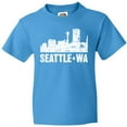 thumbnail image 3 of Inktastic Seattle Skyline Grunge Youth T-Shirt, 3 of 5