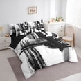 thumbnail image 2 of Erosebridal Neutral Art 7 Pieces Bedding Comforter Set,Modern Stripe Aesthetic Full Bedding Set For Teens,Reversible, 2 of 7