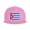 Pink, variant on Snapback Hat Cuban Flag Adjustable Flat Bill Brim Hat for Men Women Casual Wear Pink