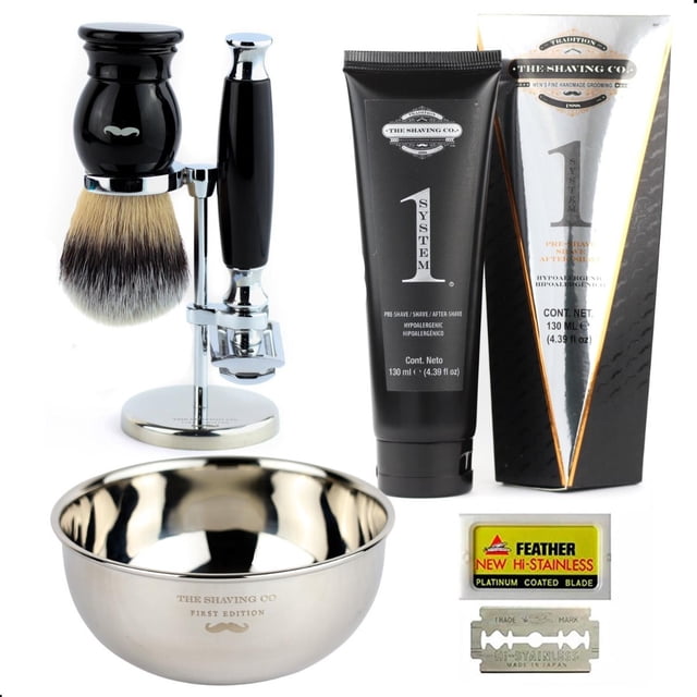 Kit De Rasurado Completo The Shaving Co. Black amarillo 1