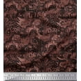 thumbnail image 1 of Soimoi Cotton Duck Fabric Texture & Greek Key Geometric Decor Fabric Printed Yard 42 Inch Wide, 1 of 1