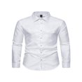 thumbnail image 1 of Jacquard Button-Down Long Sleeve Tops - Slim Fit Shirts for Men, 1 of 5