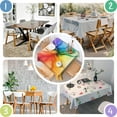 thumbnail image 4 of Colorful Ink Pattern Square Tablecloth,Waterproof Square Table Cover,Wipeable Spillproof Washable Table Cover for Home Kitchen Party Decor 42"X42"(107x107cm), 4 of 6