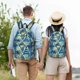 thumbnail image 4 of Disketp Hawaiian Style Mochila de Lona Estampada, Mochila Escolar de Viaje Ligera para Estudiantes y Portátil-Medium, 4 of 5