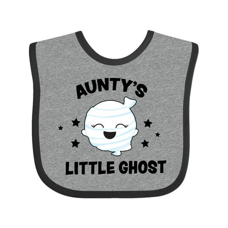 

Inktastic Cute Aunty s Little Ghost with Stars Gift Baby Girl Bib