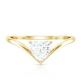 thumbnail image 4 of Rosec Jewels Lab Grown Diamond Heart Engagement Ring - Diamond Solitaire Chevron Ring for Women - EF-VS Quality - with Jewelry Box, 14K Yellow Gold, US 11.00, 4 of 8