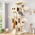 thumbnail image 5 of Globlazer 70" Large Cat Tree, Heavy Duty Multi-Level Cat Tree Tower with Sisal Scratching Posts & Condos, Beige, 5 of 8