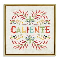 Stupell Industries Caliente con Patrón Vibrante Inspirational Quotes & Sayings Painting Gold Floater Framed Art Print Wall Art, 25 x 25
