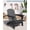 Black Regular folding style, variant on DSstyles Folding Adirondack Chair – All-Weather HDPE Outdoor Patio Seating, Wood Grain Texture, Cup Holder, Heavy Duty, Collapsible for Deck Garden Lawn Fire Pit,With Cup Holder, Black 1 Piece Pack
