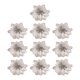 thumbnail image 2 of Conjunto de 10 piezas de flores artificiales resplandecientes para celebrar la Navidad, centro de mesa, adornos festivos para bodas, guirnalda hecha Plata, 2 of 8