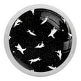thumbnail image 1 of 4PCS Round Space Cats Cabinet Fluorescence Knob Glowing in the Dark Furniture Drawer Pulls Handle with Screws, 1 of 5