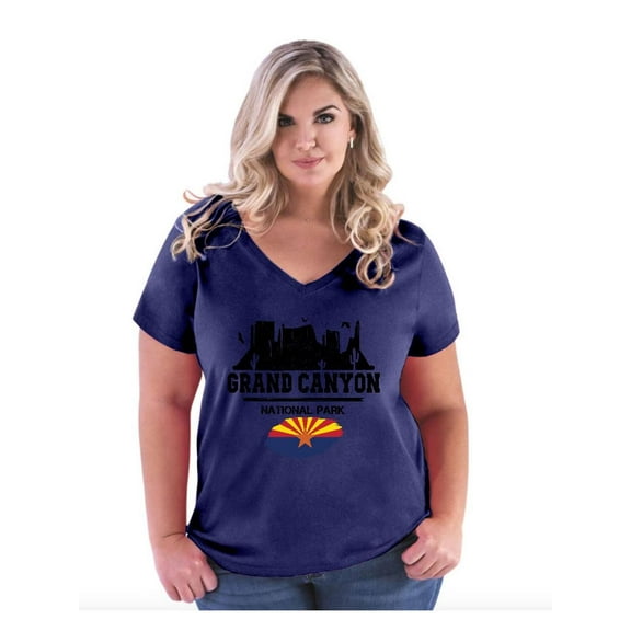 Normal is Boring - Women's Plus Size V-neck T-Shirt, up to Size 28 - Arizona Grand Canyon National Park