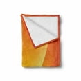 thumbnail image 2 of Orange Soft Flannel Fleece Throw Blanket, Colorful Smooth Twist Lines Sun Abstraction Energy Flow Waves Curves Art, Cozy Plush for Indoor and Outdoor Use, 50" x 60", Dark Orange Yellow, by Ambesonne, 2 of 6