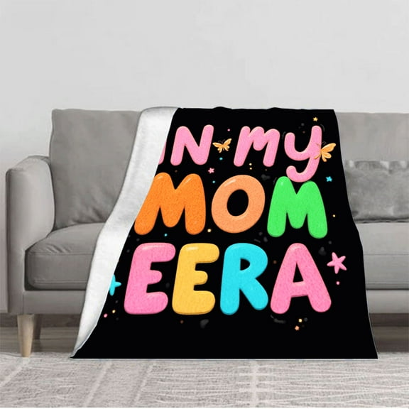 Cozy Flannel Blanket with Colorful Playful Design - Perfect for Sofa Travel Bed & Chair - Soft Warm & Durable for All Ages