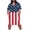 Striped Blue, variant on 4th of July Dresses for Woman Short Sleeve V-Neck Bohemian Dresses 5X Patriotic Flag Dresses Vintage Ladies Long Dresses