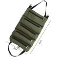 thumbnail image 2 of Saco De Herramientas Bolsa enrollable para herramientas, bolsas enrollables plegables con 5 bolsillos con cremallera para herramientas de electricista, 2 of 5