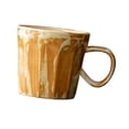 thumbnail image 4 of Taza de café con asa, taza de agua, diseño vintage, regalo decorativo, multifunción. marrón, 4 of 9