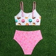 thumbnail image 5 of JUMEYU Tween Swimsuits Girl Two-Piece Bikini Swimsuits Kids Tankini Bathing Suit Sport Swimwear Size 11-12 Years (Pink,11-12 Years), 5 of 7