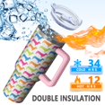 thumbnail image 5 of OBREWU Colorful Funny Dachshund Tumbler with Handle and Lid,Colorful Funny Dachshund 40oz Double Wall Vacuum Insulated Tumbler,Cups Gift for Women and Men, 5 of 7