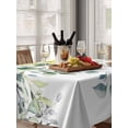thumbnail image 6 of Summer Lemon Table Cloth, Spring Floral Eucalyptus Leaves Botanical Waterproof Tablecloth for Rectangle Tables, Reusable Washable Fabric Table Cover for Restaurant Kitchen Dining Tables 52"x70", 6 of 6