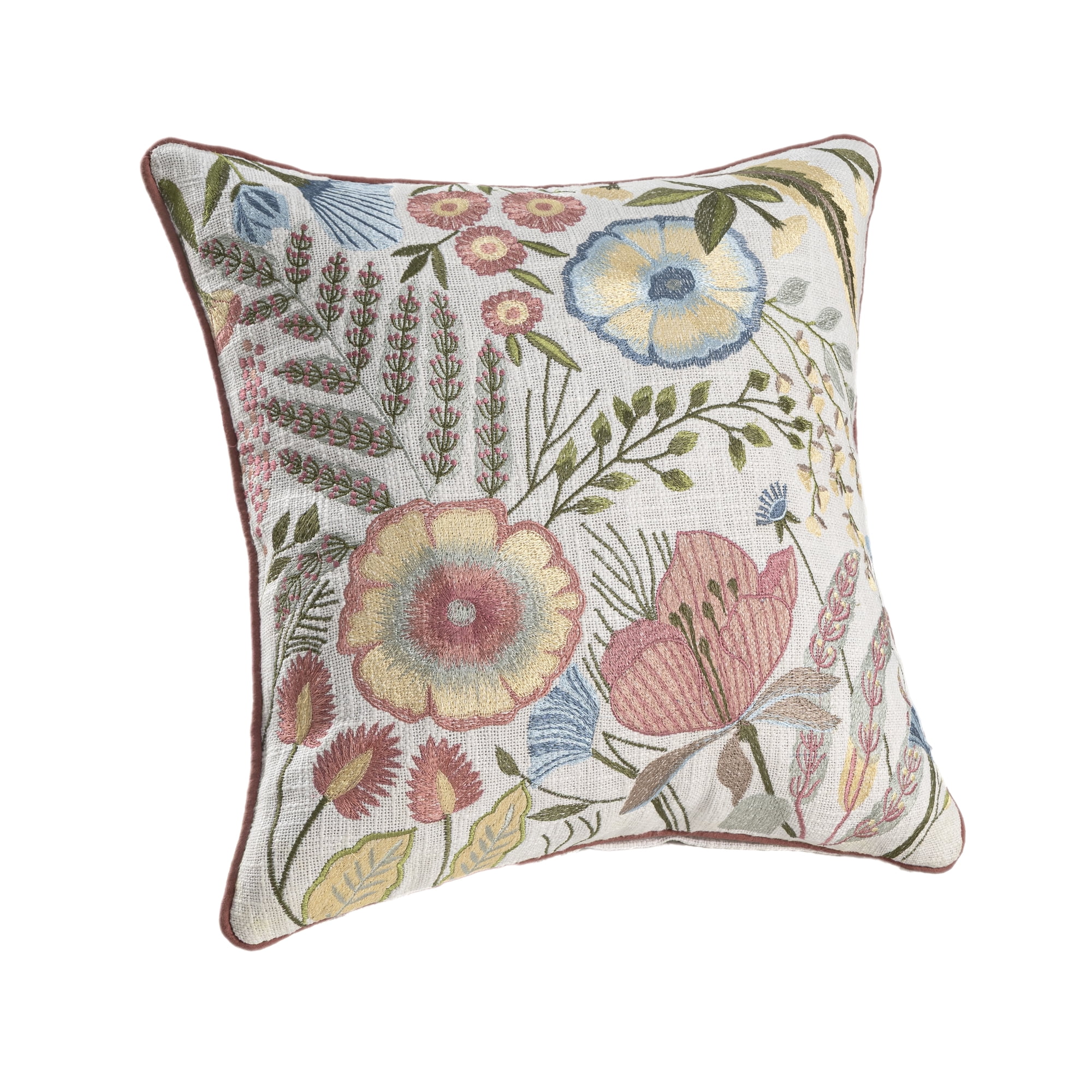 Harlow Hill Camden 20" x 20" Multicoloured Floral Cotton Adult Decorative Throw Pillow Cover