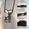 thumbnail image 5 of SEANATIVE Neoprene Small Cell Phone Crossbody Bag for Women Men Waterproof Phone Case Carry Pouch for iPhone 15/14/ 13 Pro Max, for Samsung S24/23/22, Black Cat Daisy Flower Butterfly, 5 of 7