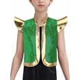 thumbnail image 1 of Moggemol Gilet Prince Garçon Design Arabe à Sequins Ouvert avec Manches Courtes Vert 16, 1 of 6