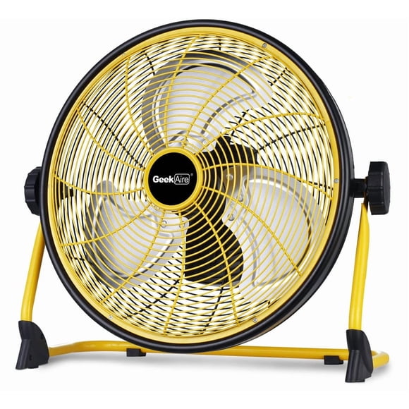 Ventilador de piso para acampar Geek Aire recargable de 16 pulgadas con banco de energía