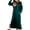 Dresses-Green, variant on Brilliant Womens Dresses Plus Size Women's Fashion Round Neck Winter Warm Color Long Sleeve Pocket Long Dress Summer Gray S-5XL