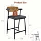 thumbnail image 3 of QinaQin Bancos de bar con descansabrazos, respaldo ergonómico y reposapiés, estructura metálica resistente y tapizado tipo piel para cocina o bar, 3 of 7
