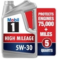 thumbnail image 1 of Aceite de motor Mobil 1 de alto kilometraje, totalmente sintético, 5W-30 5L, 1 of 7
