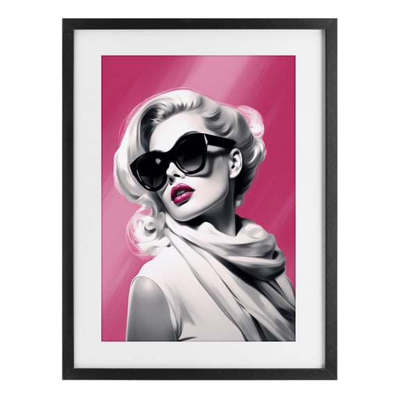 Stupell Industries Vintage Retro Chic Portrait Black Framed Print Under Glass, design by Andrea Haase