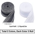 thumbnail image 2 of 6 Rolls 2 Colors Adhesive Hem Tape Iron on Fabric Polyester Pants Hemming Tapes Clothing Fusing Ribbon Stickers for Sewing Dress Jeans Trousers Clothes Tailors Supplies 13 Yards diy, 2 of 5