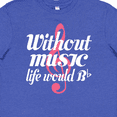 thumbnail image 4 of Inktastic Without Music Life Would Be Flat Youth T-Shirt, 4 of 5
