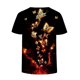thumbnail image 5 of Blusa de camiseta informal con estampado de manga corta y cuello en V de verano para mujer a la moda Fridja  bn5809, 5 of 5