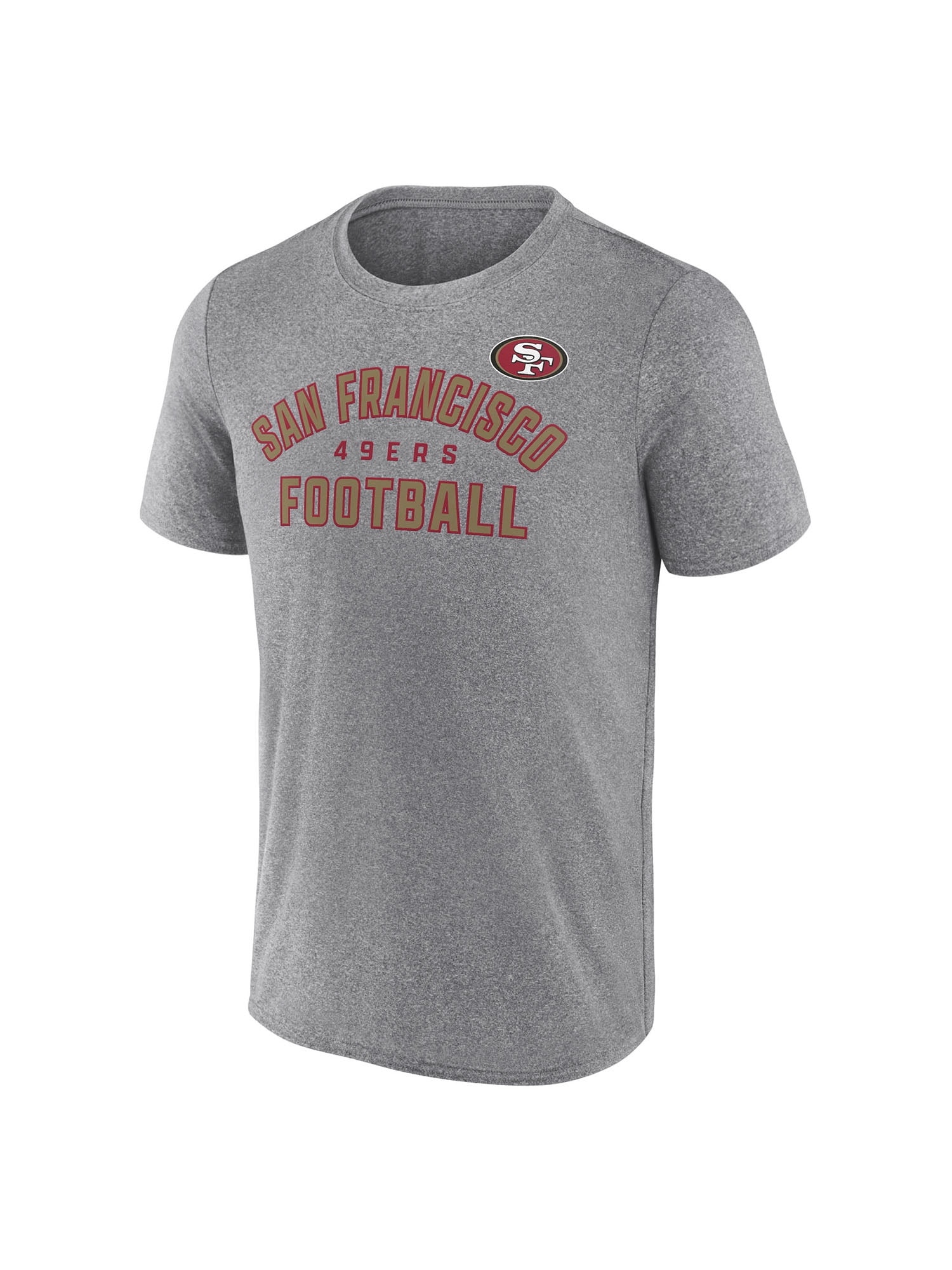 NFL Men's San Francisco 49ers Synthetic Gray Short Sleeve Arch Logo T-Shirt – All 32 Teams Available