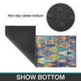 thumbnail image 7 of Boho Colored Square Pattern Kitchen Rugs and Mats Sets Of 2,Kitchen Decoration Rugs,Rubber Backing Non-Slip Floor Mat for Sink Washable Waterproof Laundry Room Runner Rugs, 7 of 7