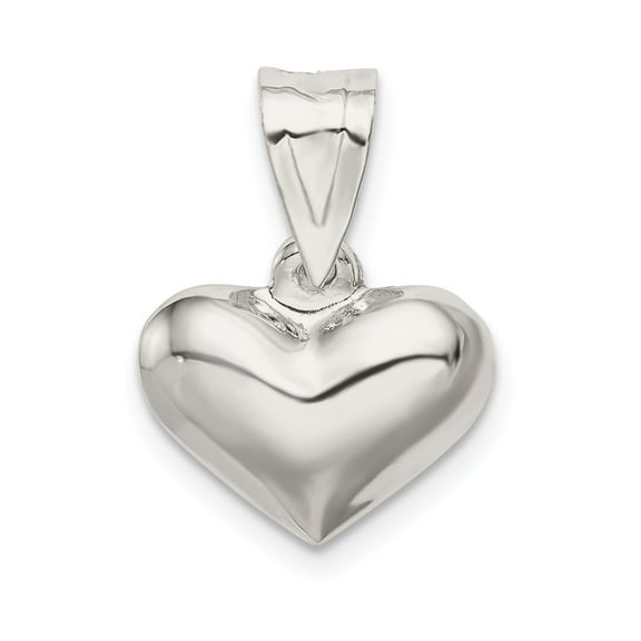 Sterling Silver Puffed Heart Charm