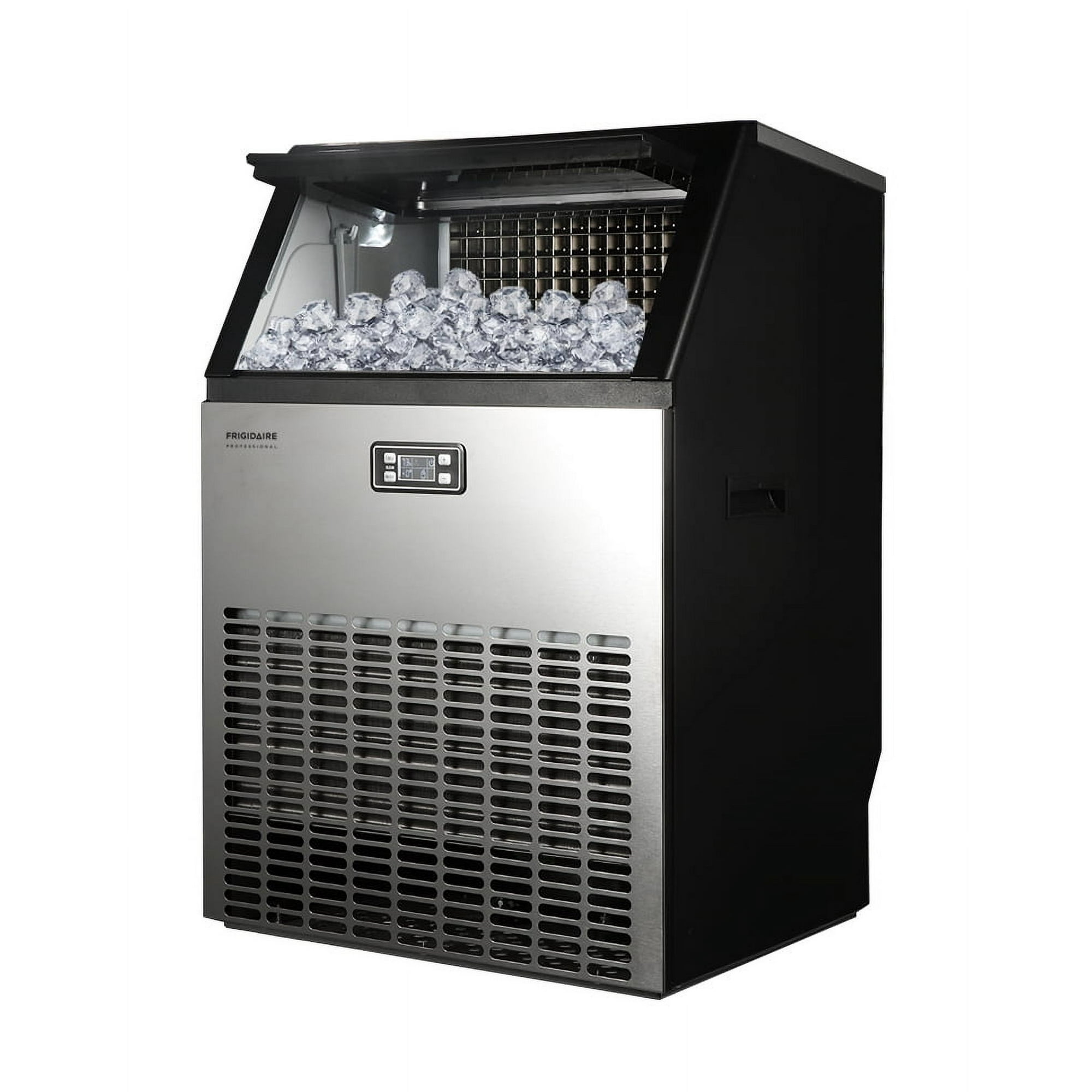 Frigidaire Professional 198 Lbs. Commercial Ice Maker, Cube Shaped Ice Machine with Auto Clean, LCD Display, Stainless Steel