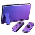thumbnail image 4 of eXtremeRate Chameleon Glossy Purple Blue Back Plate for Nintendo Switch Console, NS Joycon Handheld Controller Housing with Full Set Buttons, DIY Replacement Shell for Nintendo Switch, 4 of 9
