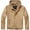 Camel, variant on Adult Male Windbreaker Fleece-Lined Full Zip Jacket, Camel, Size: L