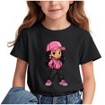 thumbnail image 1 of GreatBaby T-shirt Respirant pour Enfants à Manches Courtes pour Garçons Filles Saison de Rentrée Col Rond Manches Courtes Décontracté Polyvalent pour Extérieur (Noir#2,14 Ans), 1 of 7