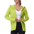 thumbnail image 3 of Womens Sun Protection Hoodie Zip Up Long Sleeve Lightweight Summer Outdoor Jacket With Pockets, 3 of 9
