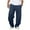 Navy, variant on Men's Cotton Wide Leg Pants Casual Elastic Waist Loose Baggy Sweatpants with Pockets Solid Fall Fashion Trousers (XL, Wine)