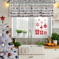 thumbnail image 5 of 2 Pack Valances for Window, Retro Farm Animals Short Curtains for Kitchen Bedroom Living Room, Country Cow Pig Chicken Teal Wooden Rod Pocket Small Window Treatment Valance Drapes 60 x 18 Inch, 5 of 8